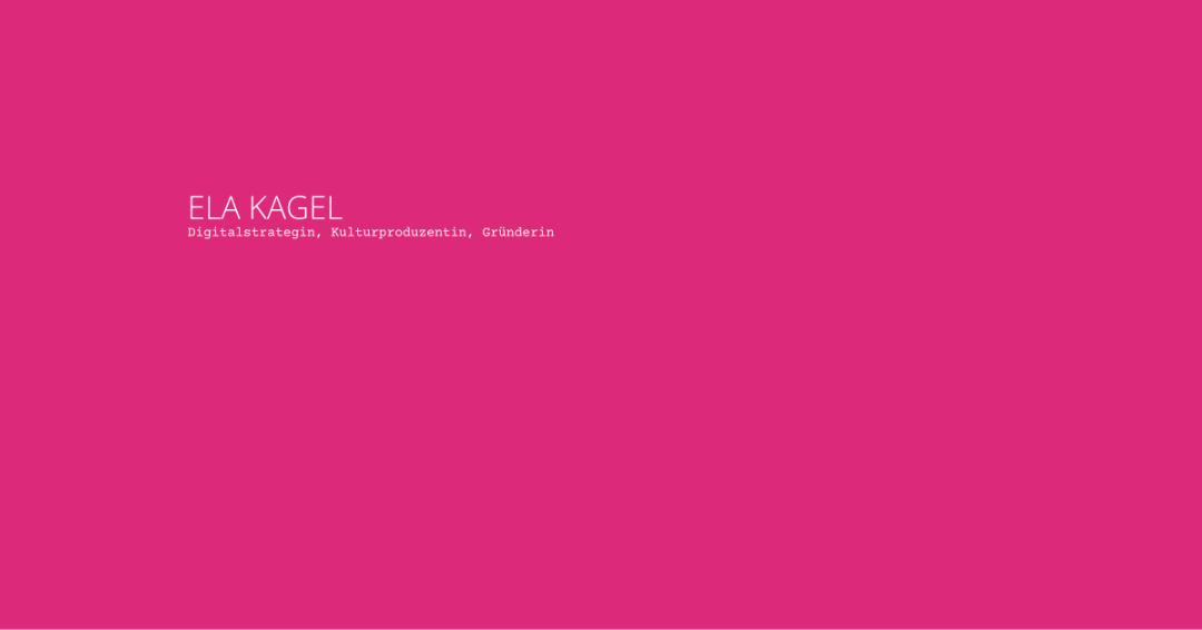 Pink Lady – Ela Kagel
